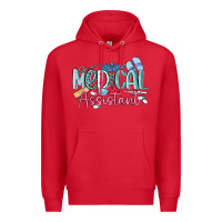 Red medical assistant nurse Premium Hoodie - MaliasSmallBusiness
