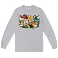 Moon Dust farm animals coffee cups Long Sleeve Tee - Zillion Design Studio