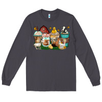 Smoke farm animals coffee cups Long Sleeve Tee - Zillion Design Studio