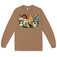 Toasted Coconut farm animals coffee cups Long Sleeve Tee - Zillion Design Studio