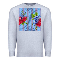 Heather Grey patriotic rose Premium Sweatshirt - BundleAndBundleShop