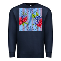 Navy patriotic rose Premium Sweatshirt - BundleAndBundleShop