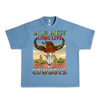 Pebble Blue wild west long live cowboys Urban Heavy Tee - texasbilliewilder