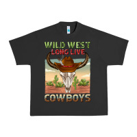 Pigment Black wild west long live cowboys Urban Heavy Tee - texasbilliewilder