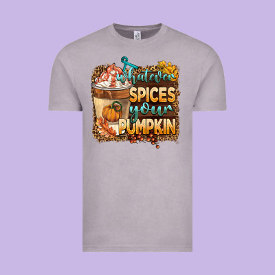 Whatever Spıces Your Pumpkin Vintage Tee Designed By Barkaloodesign