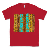 Red Western Brushstrokes Classic Tee - texasbilliewilder