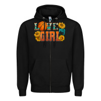 Black love my girl basketball Zipper Hoodie - HRA Design Shop