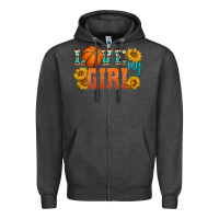 Charcoal Heather love my girl basketball Zipper Hoodie - HRA Design Shop