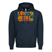 Navy love my girl basketball Zipper Hoodie - HRA Design Shop