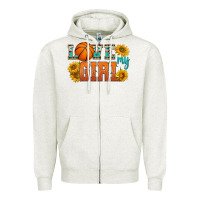 Oatmeal Heather love my girl basketball Zipper Hoodie - HRA Design Shop