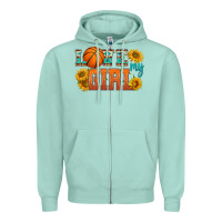 Seafoam love my girl basketball Zipper Hoodie - HRA Design Shop
