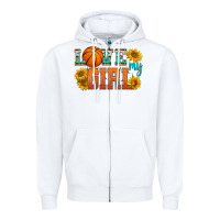 White love my girl basketball Zipper Hoodie - HRA Design Shop
