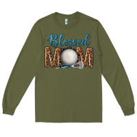 Army Green western blessed mom with lacrosse Long Sleeve Tee - texasbilliewilder