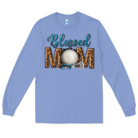 Colony Blue western blessed mom with lacrosse Long Sleeve Tee - texasbilliewilder