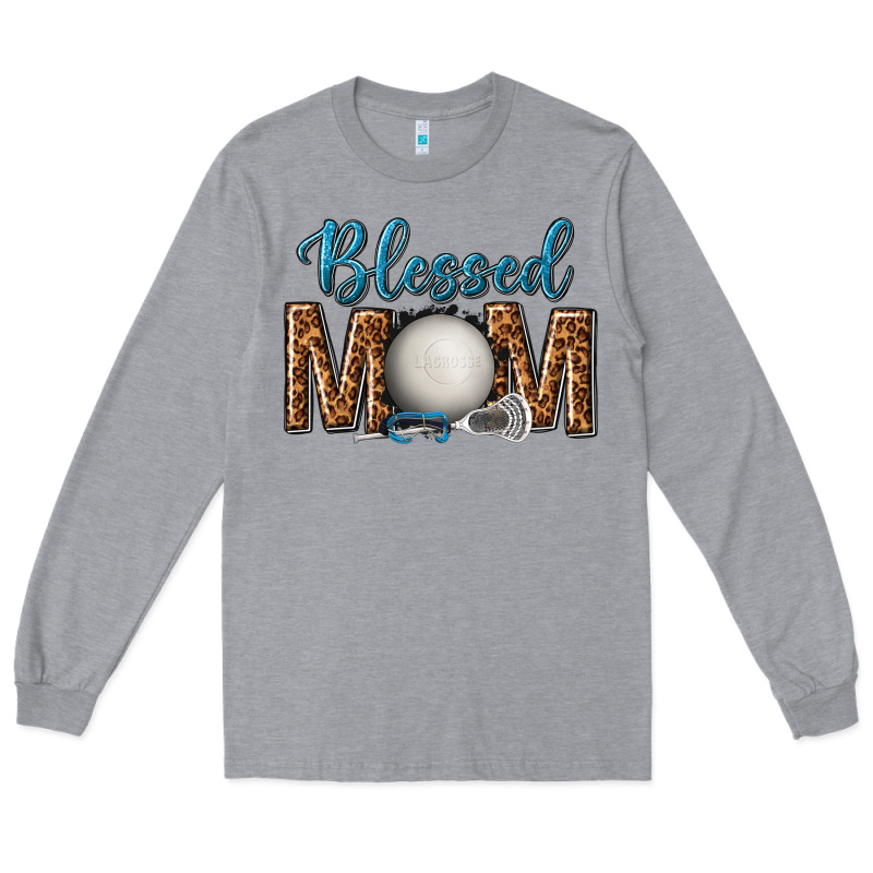 Western Blessed Mom With Lacrosse Long Sleeve Tee by texasbilliewilder | Teevron