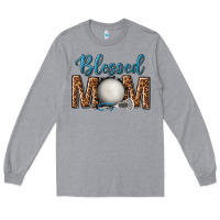 Heather Grey western blessed mom with lacrosse Long Sleeve Tee - texasbilliewilder