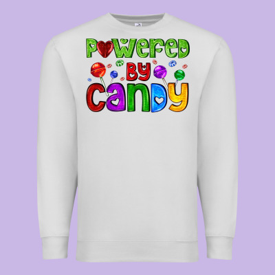 Powered By Candy With Lollipops Premium Sweatshirt Designed By Adodesignshop