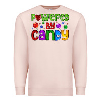 Pale Pink powered by candy with lollipops Premium Sweatshirt - AdoDesignShop