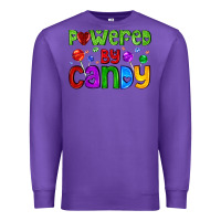 Purple powered by candy with lollipops Premium Sweatshirt - AdoDesignShop