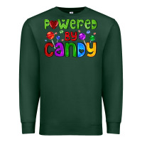 Sports Green powered by candy with lollipops Premium Sweatshirt - AdoDesignShop
