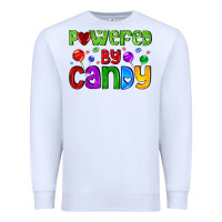 White powered by candy with lollipops Premium Sweatshirt - AdoDesignShop
