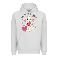 Dove Grey will you be my boo Premium Hoodie - MaliasSmallBusiness
