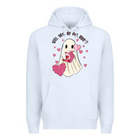 White will you be my boo Premium Hoodie - MaliasSmallBusiness