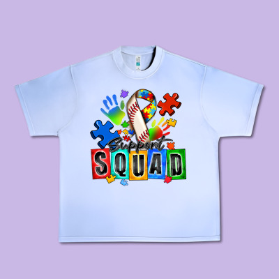Baseball Support Squad Autism Urban Heavy Tee Designed By Zillion Design Studio