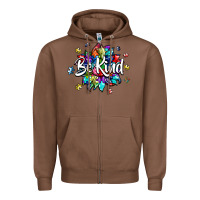 Chestnut be kind2 Zipper Hoodie - SublimationCraftShop