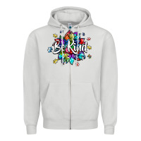 Dove Grey be kind2 Zipper Hoodie - SublimationCraftShop