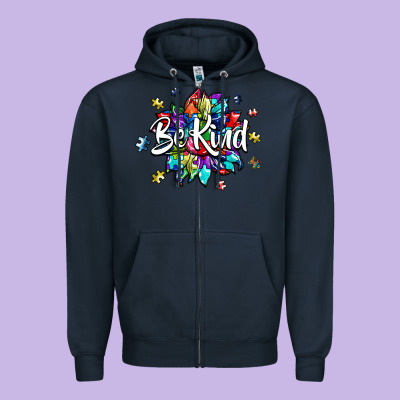 Be Kind2 Zipper Hoodie Designed By Sublimationcraftshop