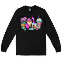 Black eyelash coffee cups Long Sleeve Tee - Zillion Design Studio