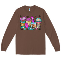 Chestnut eyelash coffee cups Long Sleeve Tee - Zillion Design Studio