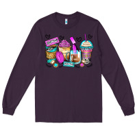 Plum eyelash coffee cups Long Sleeve Tee - Zillion Design Studio
