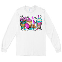 White eyelash coffee cups Long Sleeve Tee - Zillion Design Studio