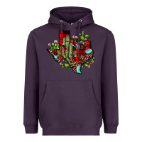 Plum cactus christmas texas map Heavyweight Hoodie - JahusDesignShop