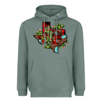 Sage cactus christmas texas map Heavyweight Hoodie - JahusDesignShop