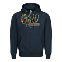 Navy love autism Zipper Hoodie - SublimationCraftShop