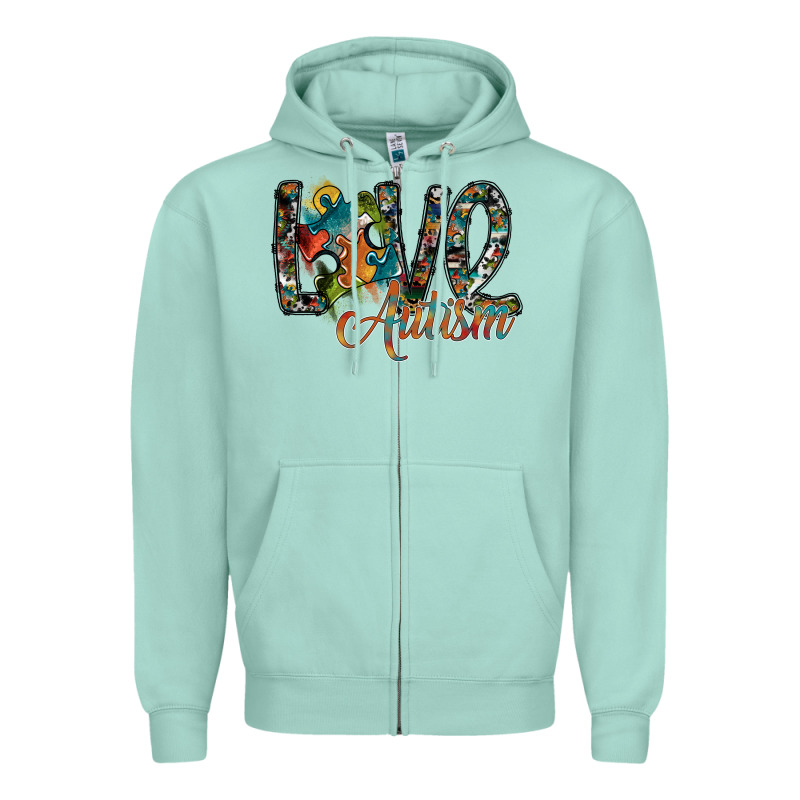 Love Autism Zipper Hoodie by SublimationCraftShop | Teevron