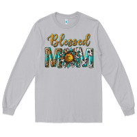 Moon Dust western blessed mom with sunflower Long Sleeve Tee - texasbilliewilder