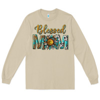 Mushroom western blessed mom with sunflower Long Sleeve Tee - texasbilliewilder