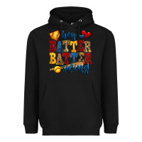 Black hey batter batter swing softball Heavyweight Hoodie - Jasminsmagicworld