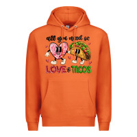 Carrot all you need is love and tacos Premium Hoodie - MaliasSmallBusiness