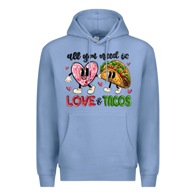 All You Need Is Love And Tacos Premium Hoodie by MaliasSmallBusiness | Teevron