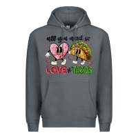 Rock all you need is love and tacos Premium Hoodie - MaliasSmallBusiness