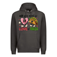 Smoke all you need is love and tacos Premium Hoodie - MaliasSmallBusiness