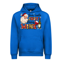Cobalt dear santa just bring wine Urban Hoodie - MaliasSmallBusiness