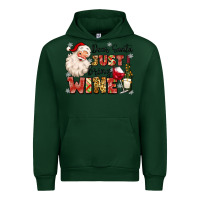 Forest Green dear santa just bring wine Urban Hoodie - MaliasSmallBusiness