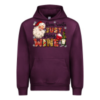 Mauve Wine dear santa just bring wine Urban Hoodie - MaliasSmallBusiness