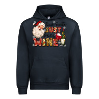 Navy dear santa just bring wine Urban Hoodie - MaliasSmallBusiness